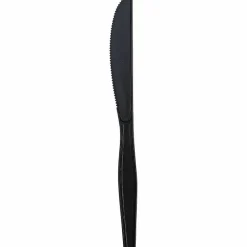 Genuine Joe Heavyweight Knife - 1 Piece(s) - Knife - 1 x Knife - Disposable - Textured - Black - 1000/Carton