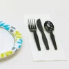 Genuine Joe Heavyweight Spoon - 1 Piece(s) - Spoon - 1 x Spoon - Disposable - Textured - Black - 1000/Carton