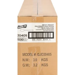 Genuine Joe Heavyweight Spoon - 1 Piece(s) - Spoon - 1 x Spoon - Disposable - Textured - Black - 1000/Carton