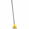Genuine Joe High-Performance Angled Broom, 9", Yellow
