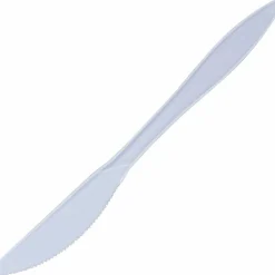 Genuine Joe Individually Wrapped Knife - 1 Piece(s) - Knife - 1 x Knife - Disposable - Polypropylene - White - 1000/Carton