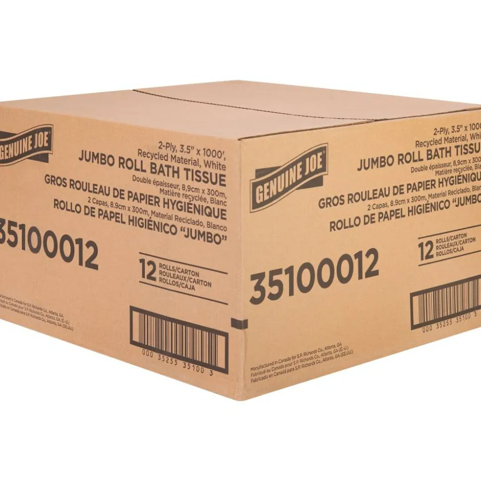 Genuine Joe Jumbo Jr Dispenser Bath Tissue Roll