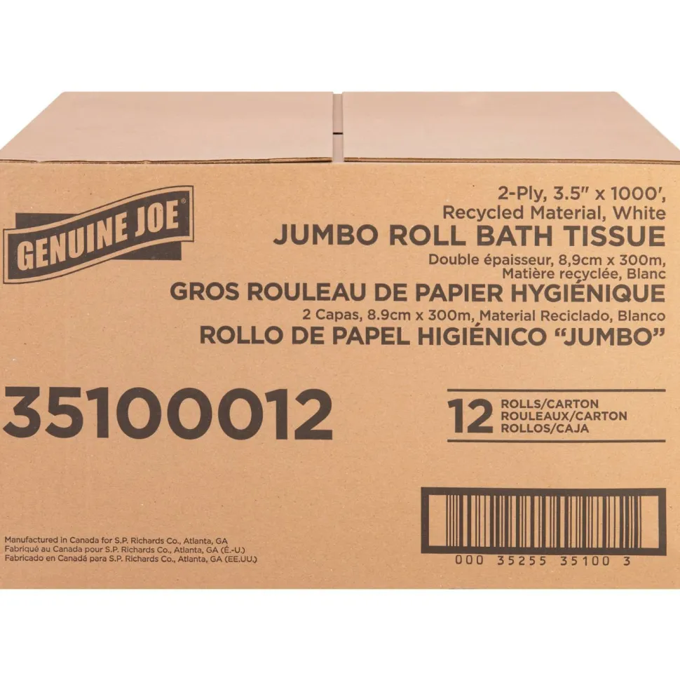 Genuine Joe Jumbo Jr Dispenser Bath Tissue Roll