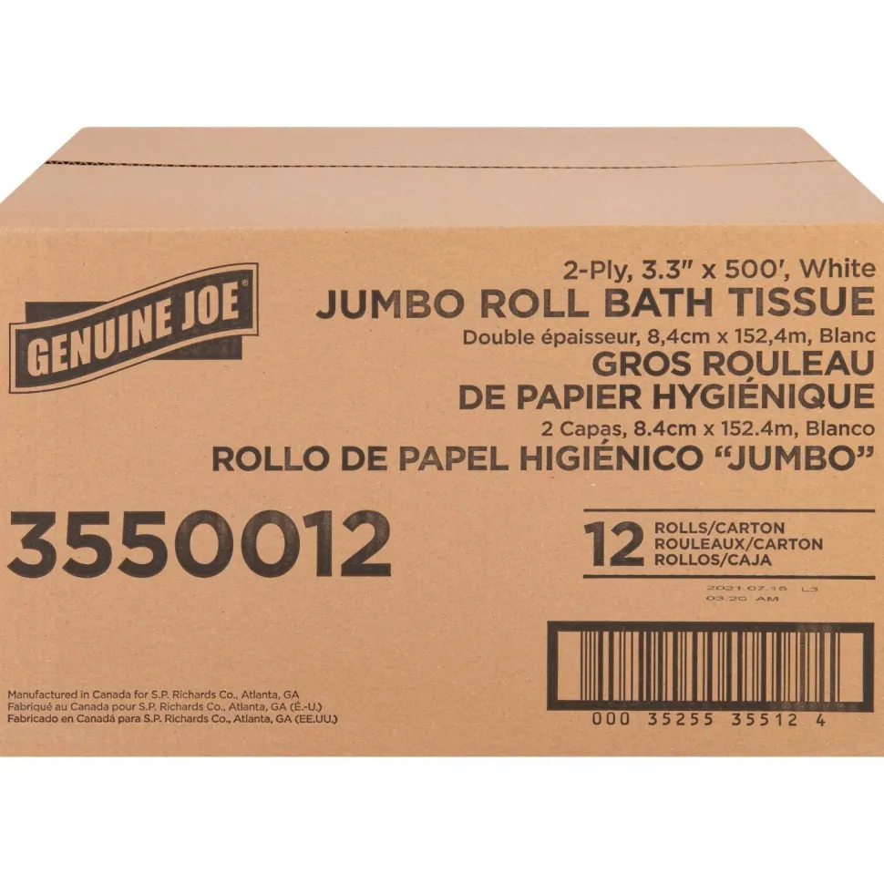 Genuine Joe Jumbo Jr Dispenser Bath Tissue Roll