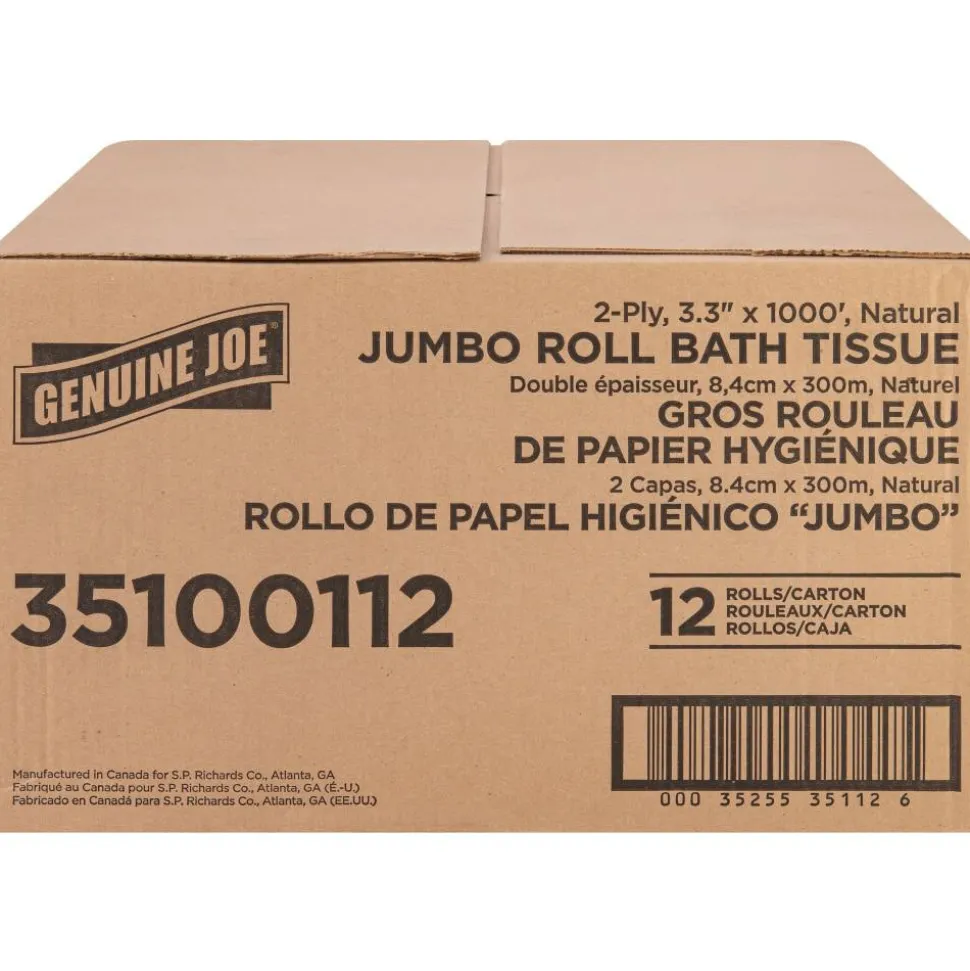 Genuine Joe Jumbo Jr Dispenser Bath Tissue Roll