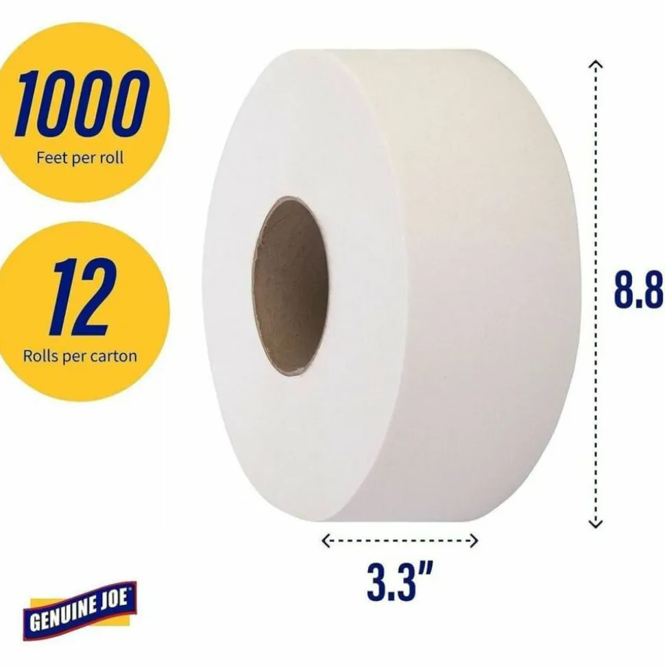 Genuine Joe Jumbo Jr Dispenser Bath Tissue Roll