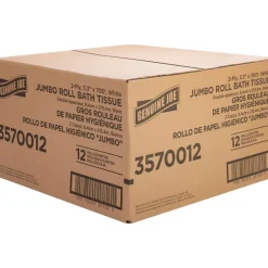 Genuine Joe Jumbo Jr Dispenser Bath Tissue Roll - 2 Ply - 3.30
