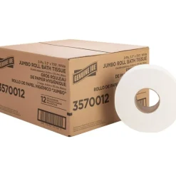 Genuine Joe Jumbo Jr Dispenser Bath Tissue Roll - 2 Ply - 3.30