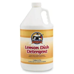 Genuine Joe Lemon Scent Dishwashing Detergent, 128 Oz Bottle