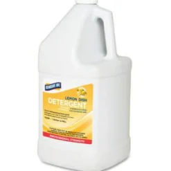 Genuine Joe Lemon Scent Dishwashing Detergent, 128 Oz Bottle