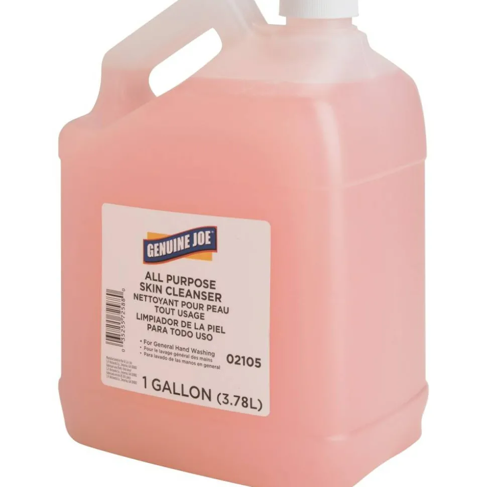 Genuine Joe Liquid Hand Soap With Skin Conditioners, Unscented, 128 Oz Bottle