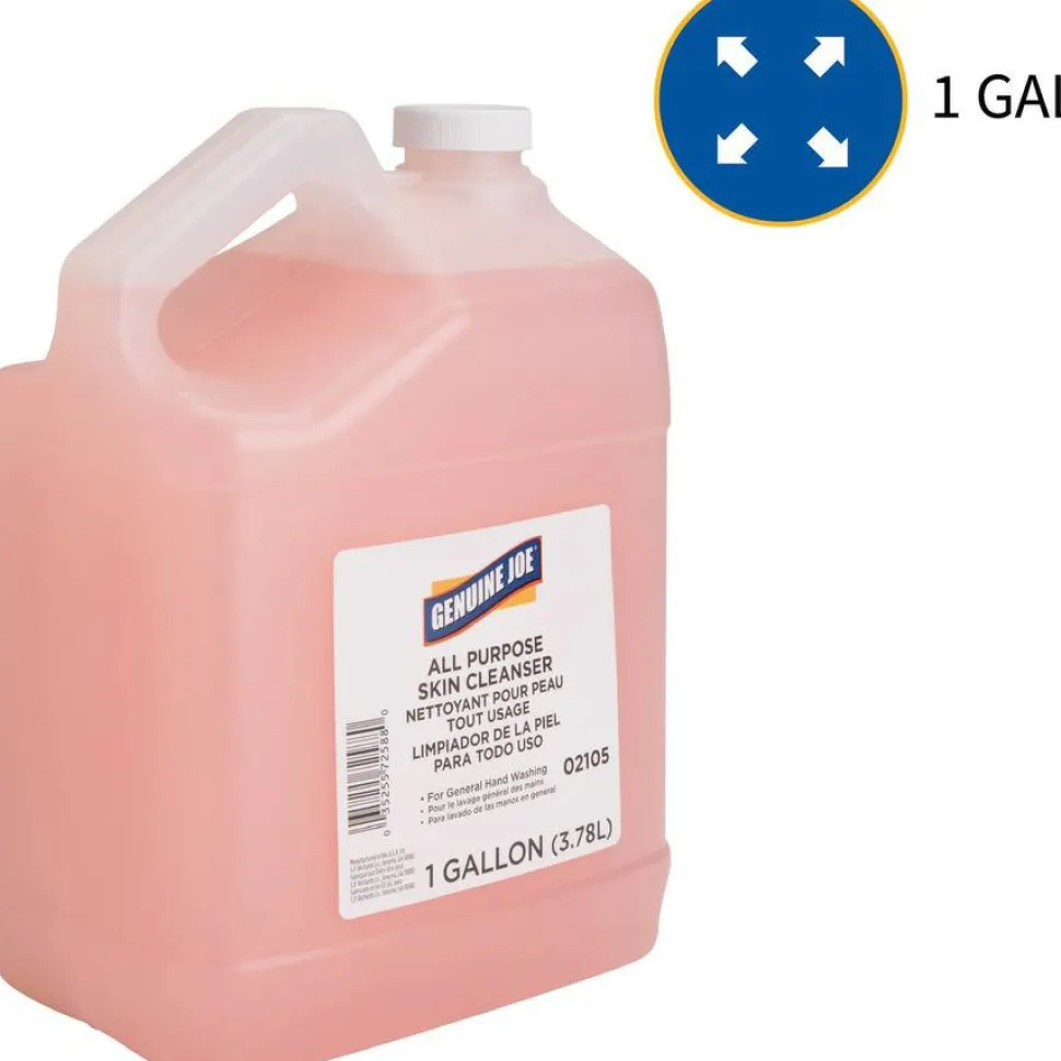 Genuine Joe Liquid Hand Soap With Skin Conditioners, Unscented, 128 Oz Bottle
