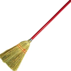Genuine Joe Lobby Broom - 40" Overall Length - Wood Handle - Natural - 1 Each