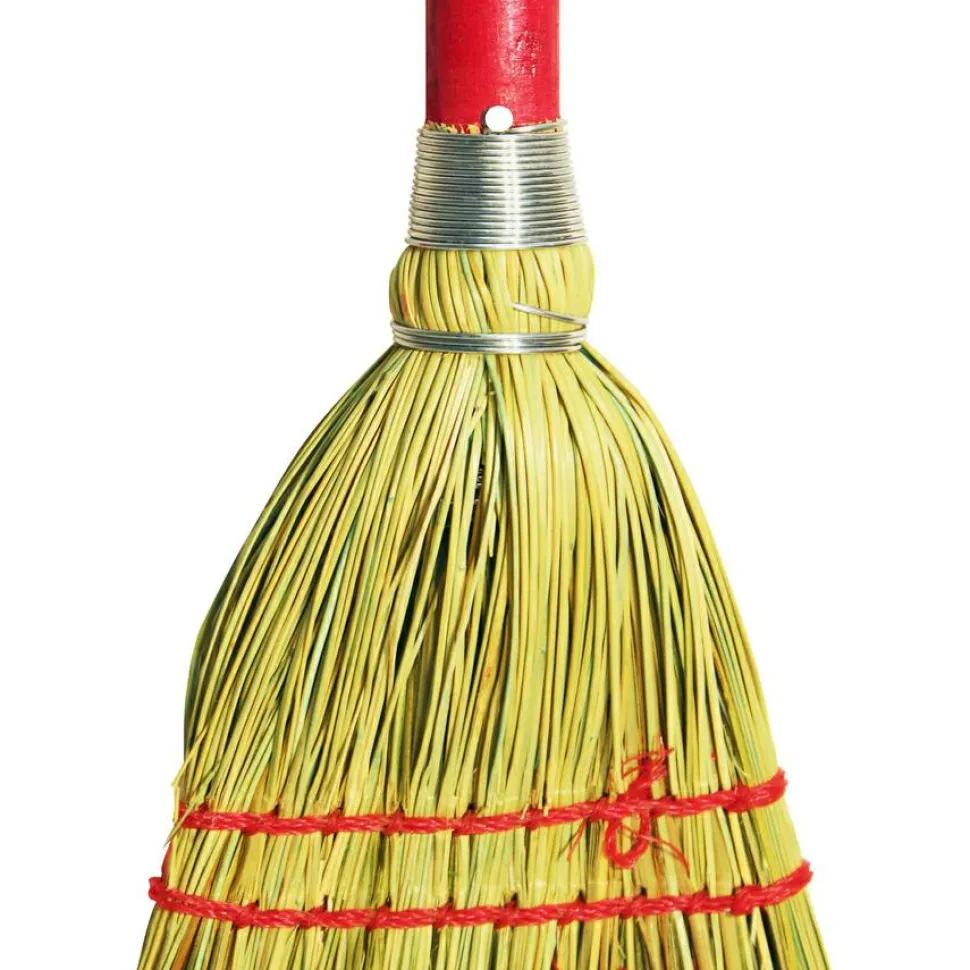 Genuine Joe Lobby Broom - 40" Overall Length - Wood Handle - Natural - 1 Each