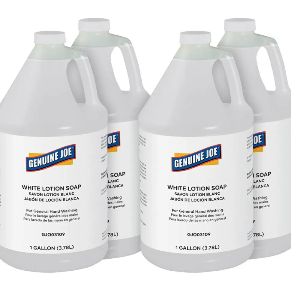 Genuine Joe Lotion Soap - 1 gal - Ink Remover, Oil Remover, Dirt Remover, Grease Remover, Grime Remover, Carbon Remover - 03109CT