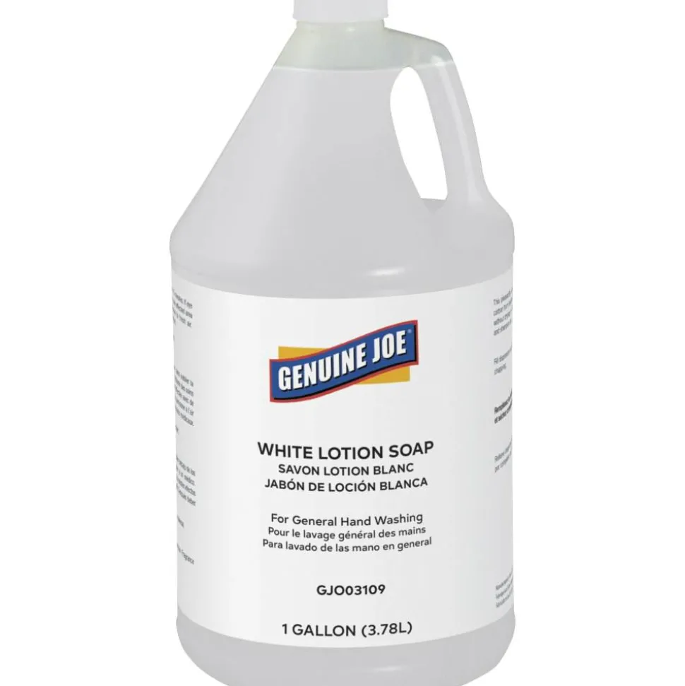 Genuine Joe Lotion Soap - 1 gal - Ink Remover, Oil Remover, Dirt Remover, Grease Remover, Grime Remover, Carbon Remover - 03109CT