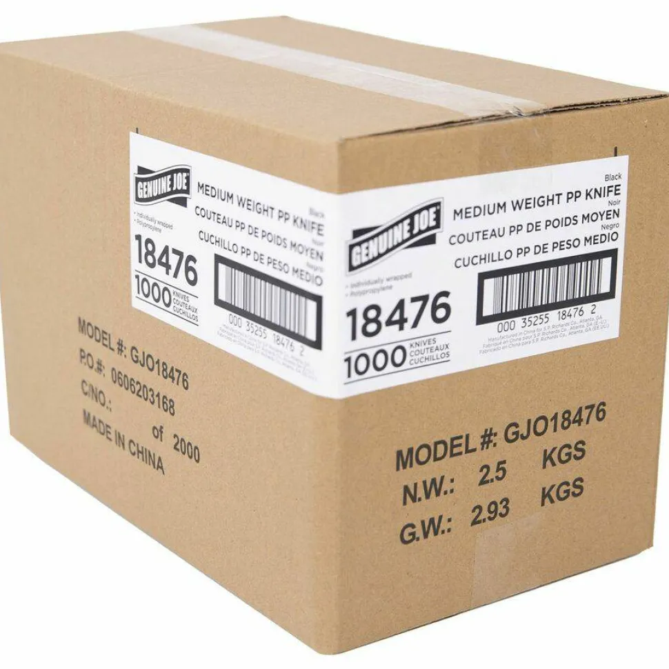 Genuine Joe Medium-weight Individually Wrapped Knives