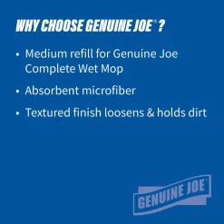 Genuine Joe Microfiber Wet Mophead Refill - MicroFiber