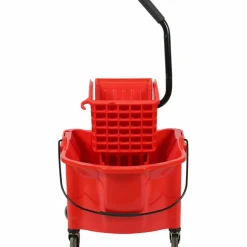 Genuine Joe Mop Bucket And Wringer Combination, 26 Quarts, Red