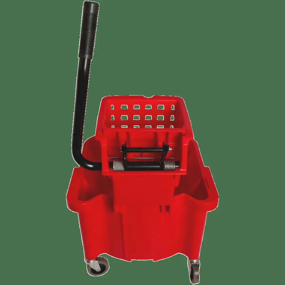 Genuine Joe Mop Bucket And Wringer Combination, 26 Quarts, Red