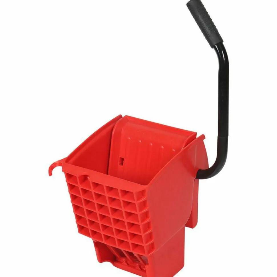 Genuine Joe Mop Bucket And Wringer Combination, 26 Quarts, Red