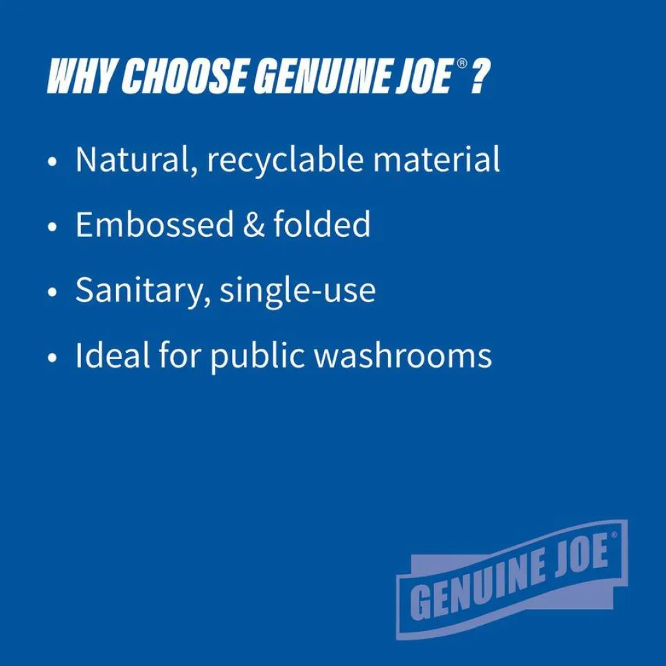 Genuine Joe Multi-Fold 1-Ply Paper Towels, Natural, Pack Of 4000 Sheets