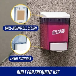 Genuine Joe 30 oz Soap Dispenser - Manual - 30 fl oz Capacity - See-through Tank, Water Resistant, Soft Push - 1Each