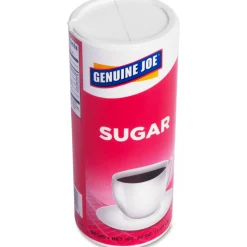 Genuine Joe 20 oz. Sugar Canister - Canister - 1.2 lb (20 oz) - Natural Sweetener - 24/Carton