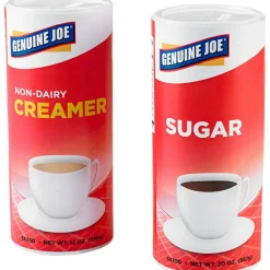 Genuine Joe 20 oz. Sugar Canister - Canister - 1.2 lb (20 oz) - Natural Sweetener - 24/Carton