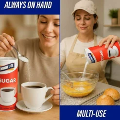 Genuine Joe 20 oz. Sugar Canister - Canister - 1.2 lb (20 oz) - Natural Sweetener - 24/Carton