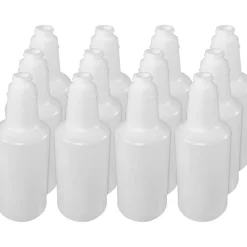 Genuine Joe Plastic Bottle With Graduations, 32 Oz, Carton Of 12