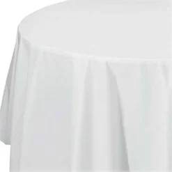 Genuine Joe Plastic Round Tablecovers, 84