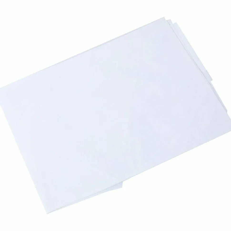 Genuine Joe Plastic Round Tablecovers, 84" Diameter, Plastic, White, 6 Per Pack, 4 Packs