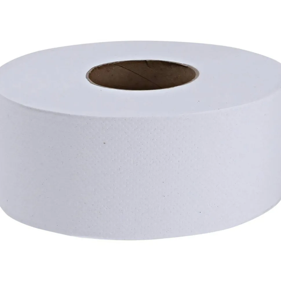 Genuine Joe 2-Ply Embossed Jumbo Roll Toilet Paper, 1000 Sheets Per Roll, Pack Of 8 Rolls