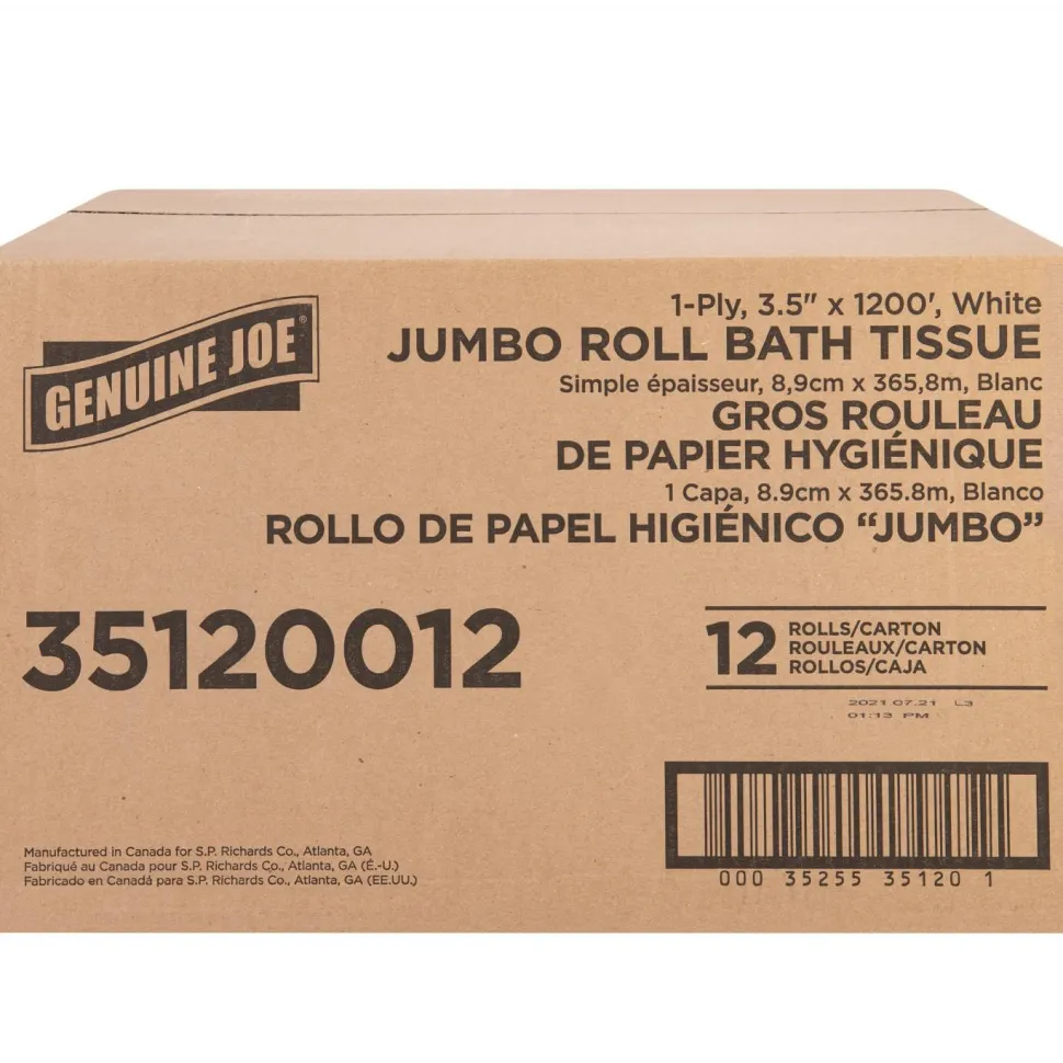 Genuine Joe 1-ply Jumbo Roll Bath Tissue