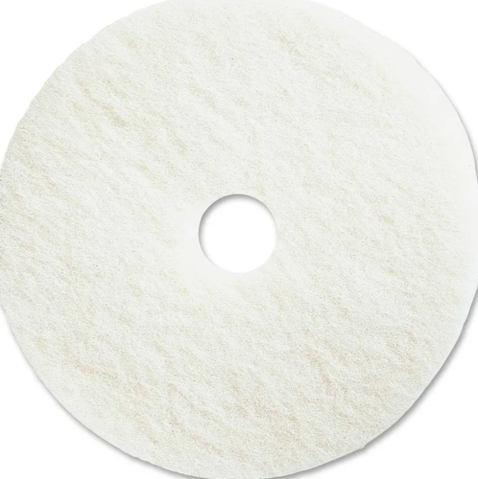 Genuine Joe Polishing Floor Pad - 13" Diameter - 5/Carton x 13" Diameter x 1" Thickness - Floor, Polishing - 90513