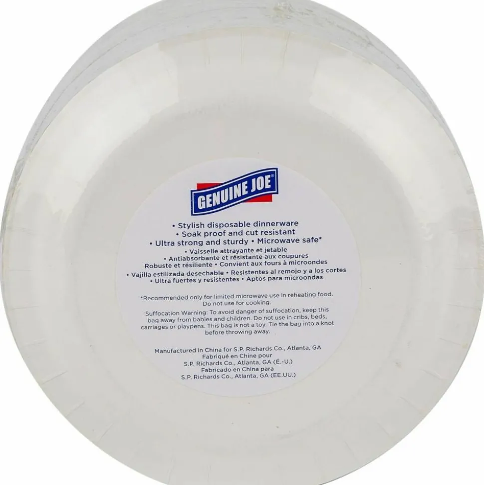 Genuine Joe 7" Printed Paper Plates - Disposable - 7" Diameter - Assorted - 125 / Pack