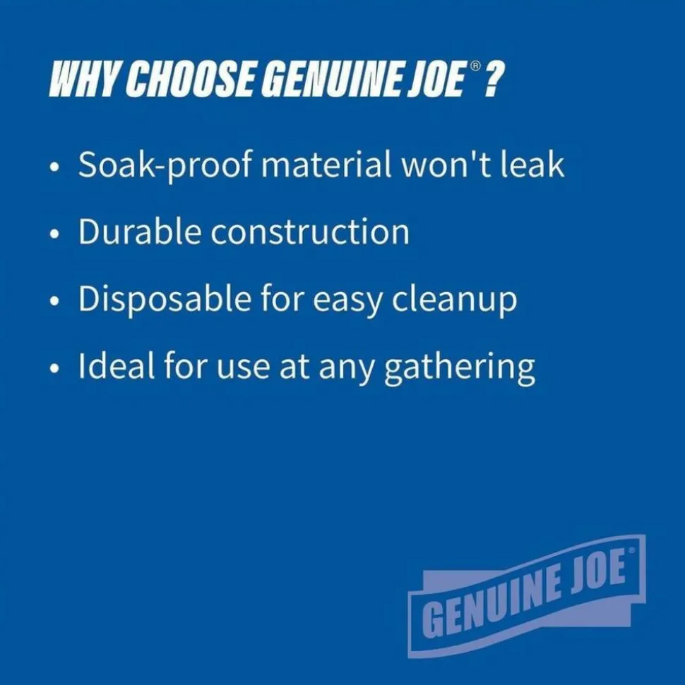 Genuine Joe 7" Printed Paper Plates - Disposable - 7" Diameter - Assorted - 125 / Pack