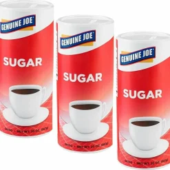 Genuine Joe Pure Sugar Canisters, 20 Oz., Pack Of 3