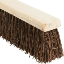 Genuine Joe 24" Push Broomhead - Brown - Lacquered Wood24" Length - 1 Each