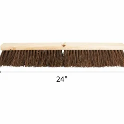 Genuine Joe 24" Push Broomhead - Palmyra Bristle - 24" Overall Length - Brown - 12 / Carton
