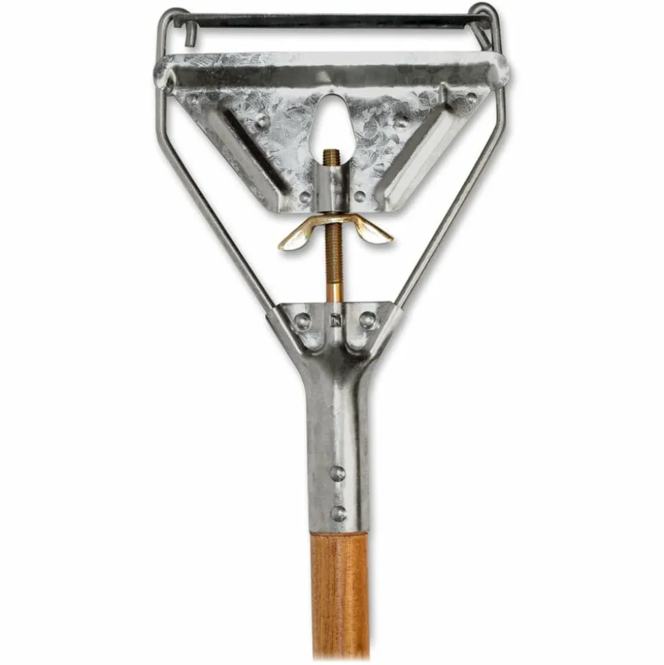 Genuine Joe Quick Change Mop Handle - Natural - Wood