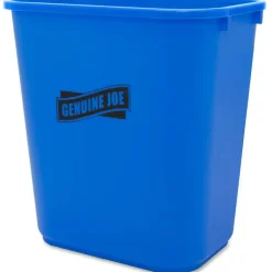 Genuine Joe Recycle Wastebasket, 15"H x 14 1/2"W x 10 1/2"D, 7.13-Gallon Capacity, Blue