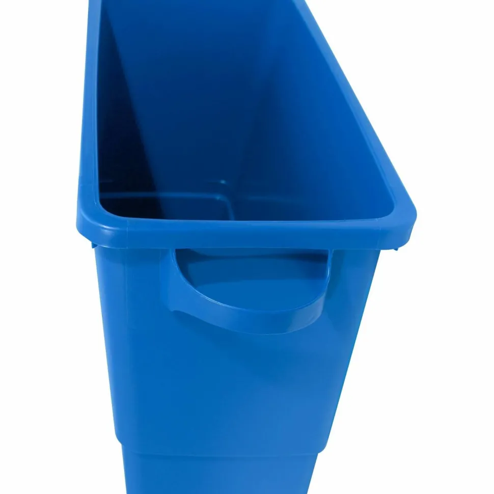 Genuine Joe Recycling Container, 30"H x 22 1/2"W x 11"D, Blue
