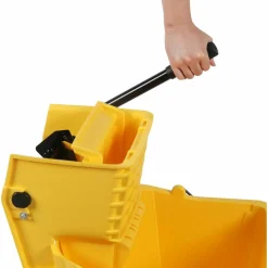 Genuine Joe Sidepress Bucket/Wringer Combo, 21"H x 16"W x 14"D, Yellow