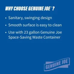 Genuine Joe Space-saving Container Swing Lid - Rectangular - Gray - 4 / Carton