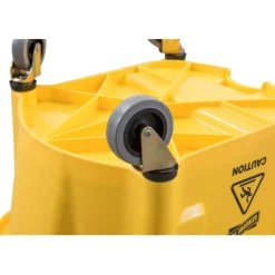 Genuine Joe Splash Guard 26-Quart Mop Bucket/Wringer Combination, Yellow/Black