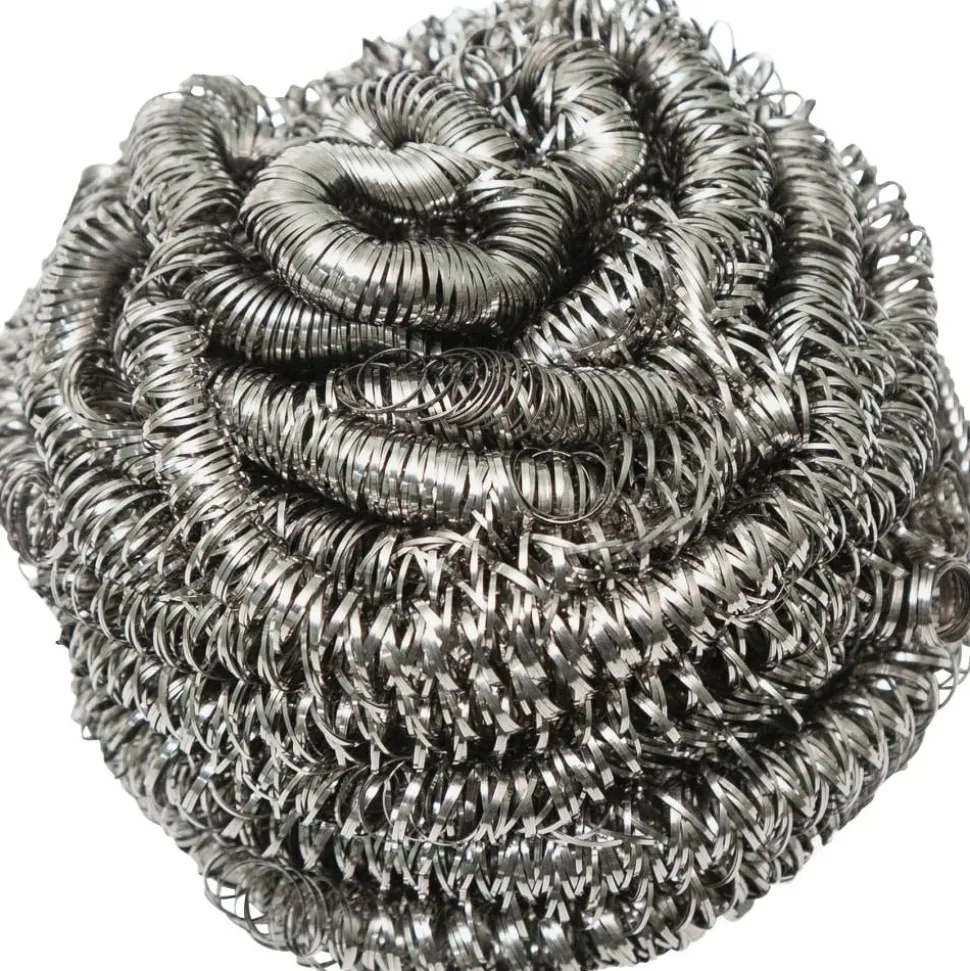 Genuine Joe Stainless Steel Scrubber - Ready-To-Use - 12 / Box - 6 / Carton - Silver