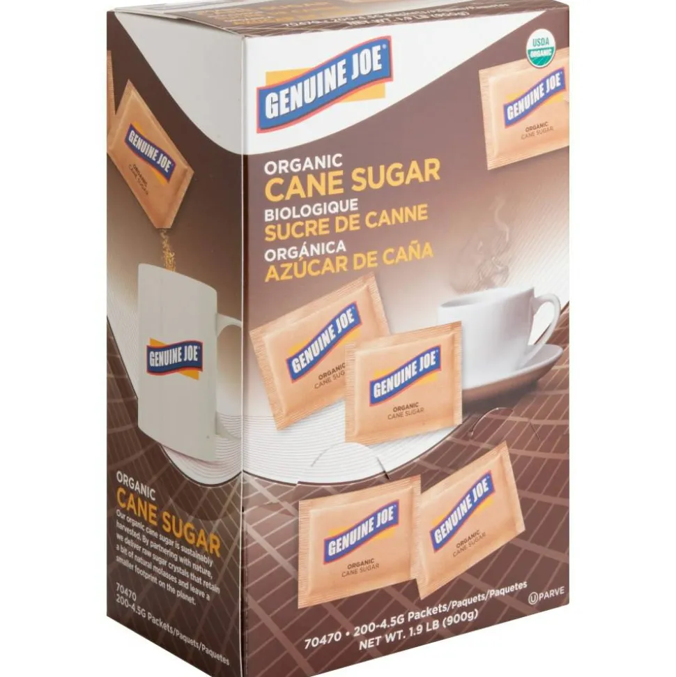Genuine Joe Turbinado Natural Cane Sugar Packets