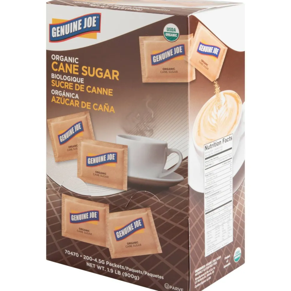 Genuine Joe Turbinado Natural Cane Sugar Packets
